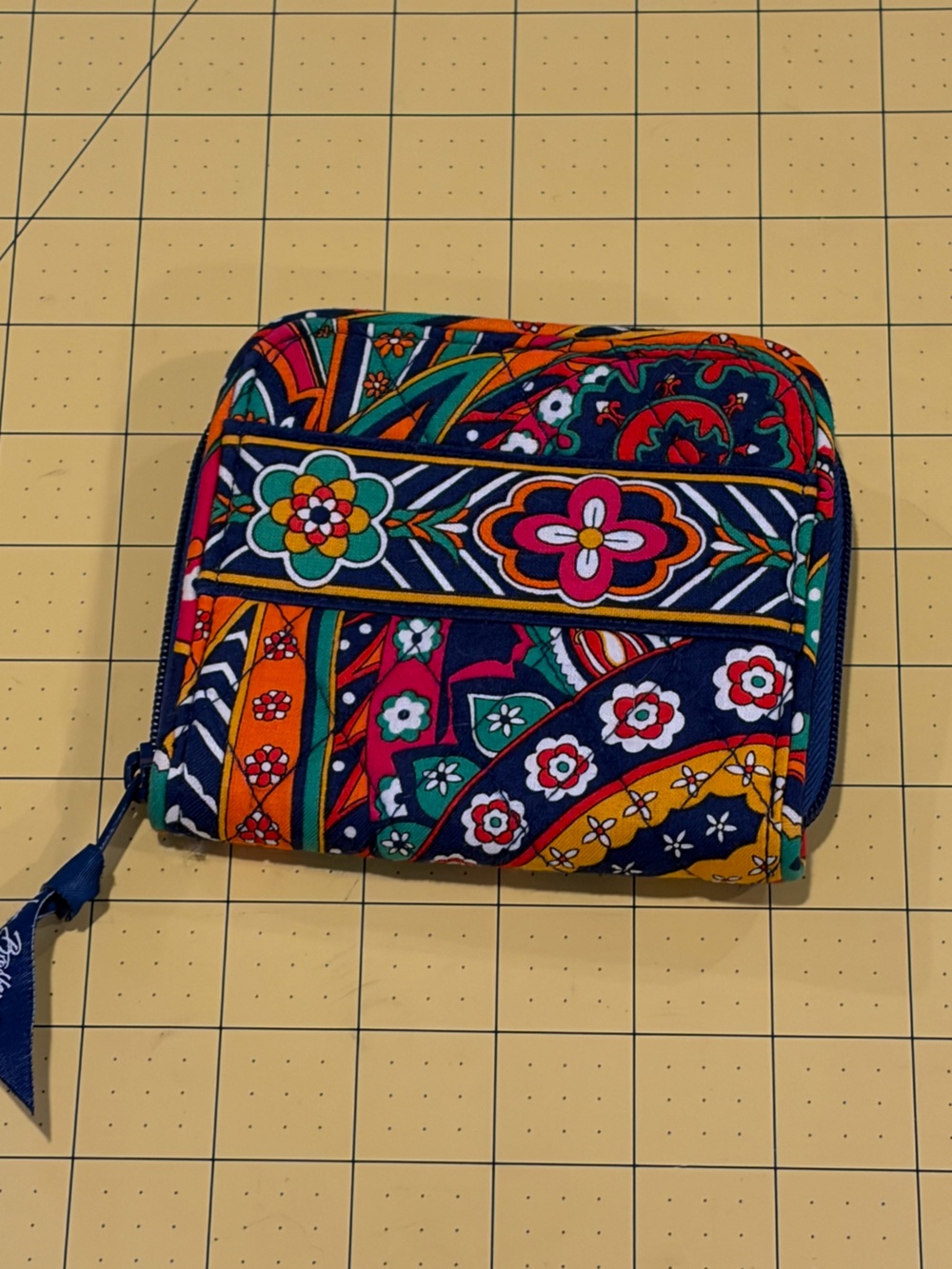 Vera Bradley "Venetian Paisley" Patchwork Quilted Zip Wallet